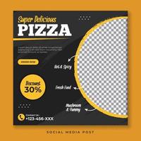 Super leckere Pizza Social Media vektor