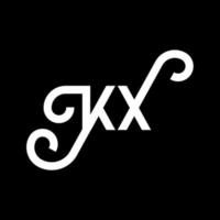 kx brev logotyp design på svart bakgrund. kx kreativa initialer bokstavslogotyp koncept. kx bokstavsdesign. kx vit bokstavsdesign på svart bakgrund. kx, kx logotyp vektor