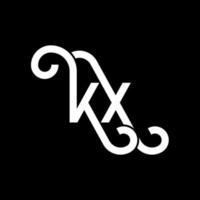 kx brev logotyp design på svart bakgrund. kx kreativa initialer bokstavslogotyp koncept. kx bokstavsdesign. kx vit bokstavsdesign på svart bakgrund. kx, kx logotyp vektor