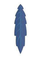 blå palm tropiska blad vektor