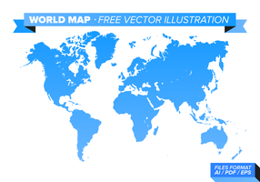 Världskarta Gratis Vektor Illustration
