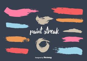 Gratis Färg Streak Vector Set