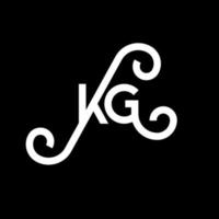 kg brev logotyp design på svart bakgrund. kg kreativa initialer bokstavslogotyp koncept. kg bokstavsdesign. kg vit bokstavsdesign på svart bakgrund. kg, kg logotyp vektor