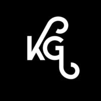 kg brev logotyp design på svart bakgrund. kg kreativa initialer bokstavslogotyp koncept. kg bokstavsdesign. kg vit bokstavsdesign på svart bakgrund. kg, kg logotyp vektor