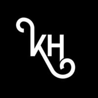 kh brev logotyp design på svart bakgrund. kh kreativa initialer bokstavslogotyp koncept. kh bokstavsdesign. kh vit bokstavsdesign på svart bakgrund. kh, kh logotyp vektor