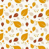 nahtlose Muster Blätter im Herbst Muster vektor