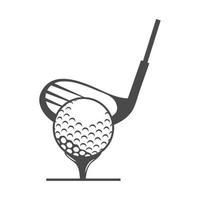 golfklubb och boll vektor