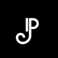 ip-Brief-Logo-Design auf schwarzem Hintergrund. ip kreative Initialen schreiben Logo-Konzept. IP-Briefgestaltung. ip weißes Buchstabendesign auf schwarzem Hintergrund. IP, IP-Logo vektor
