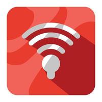 rote WLAN-Verbindungs-App vektor