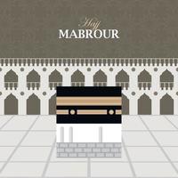 hajj mabrour bokstäver firande vektor