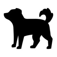 Hund schwarze Silhouette-Stil vektor