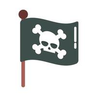 Piratenflagge mit Totenkopf vektor