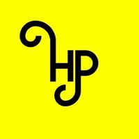 HP-Brief-Logo-Design auf schwarzem Hintergrund. hp creative initials letter logo-konzept. HP Briefdesign. hp weißes Buchstabendesign auf schwarzem Hintergrund. HP, HP-Logo vektor