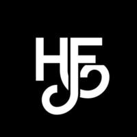 hf-Buchstaben-Logo-Design auf schwarzem Hintergrund. hf kreatives Initialen-Buchstaben-Logo-Konzept. hf Briefgestaltung. hf weißes Buchstabendesign auf schwarzem Hintergrund. hf, hf-Logo vektor