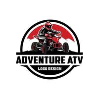 atv äventyr cirkel emblem logotyp vektor