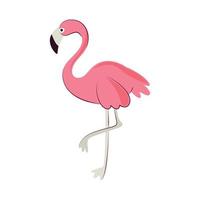 flamingo fågel ikon vektor