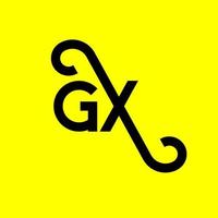 gx brev logotyp design på svart bakgrund. gx kreativa initialer brev logotyp koncept. gx bokstavsdesign. gx vit bokstavsdesign på svart bakgrund. gx, gx logotyp vektor