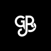 g-Brief-Logo-Design auf schwarzem Hintergrund. gr kreative Initialen schreiben Logo-Konzept. gr Briefgestaltung. gr weißes Buchstabendesign auf schwarzem Hintergrund. gr, gr-Logo vektor