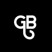 gb-Brief-Logo-Design auf schwarzem Hintergrund. gb kreative Initialen schreiben Logo-Konzept. GB-Briefgestaltung. gb weißes Buchstabendesign auf schwarzem Hintergrund. GB, GB-Logo vektor