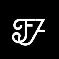 fz brev logotyp design på svart bakgrund. fz kreativa initialer brev logotyp koncept. fz bokstavsdesign. fz vit bokstavsdesign på svart bakgrund. fz, fz logotyp vektor