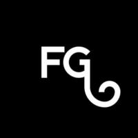 fg brev logotyp design på svart bakgrund. fg kreativa initialer brev logotyp koncept. fg bokstavsdesign. fg vit bokstavsdesign på svart bakgrund. fg, fg logotyp vektor