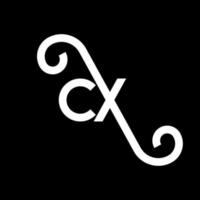 cx brev logotyp design på svart bakgrund. cx kreativa initialer brev logotyp koncept. cx bokstavsdesign. cx vit bokstavsdesign på svart bakgrund. cx, cx logotyp vektor