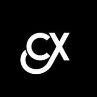 cx brev logotyp design på svart bakgrund. cx kreativa initialer brev logotyp koncept. cx bokstavsdesign. cx vit bokstavsdesign på svart bakgrund. cx, cx logotyp vektor