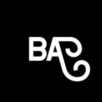 ba brev logotyp design på svart bakgrund. ba kreativa initialer brev logotyp koncept. ba bokstavsdesign. ba vit bokstavsdesign på svart bakgrund. ba, ba logotyp vektor