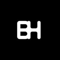 bh-Buchstaben-Logo-Design auf schwarzem Hintergrund. bh kreative Initialen schreiben Logo-Konzept. bh Briefgestaltung. bh weißes Buchstabendesign auf schwarzem Hintergrund. bh, bh-Logo vektor