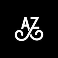 az brev logotyp design på svart bakgrund. az kreativa initialer brev logotyp koncept. az bokstavsdesign. az vit bokstavsdesign på svart bakgrund. az, az logotyp vektor