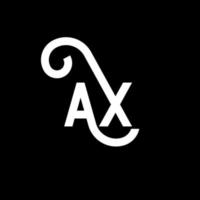 yxa brev logotyp design på svart bakgrund. yxa kreativa initialer brev logotyp koncept. yxa bokstavsdesign. yxa vit bokstav design på svart bakgrund. yxa, yxlogotyp vektor