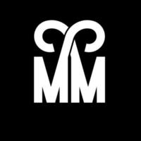 mm-Buchstaben-Logo-Design. Anfangsbuchstaben mm-Logo-Symbol. abstrakter Buchstabe mm minimale Logo-Designvorlage. mm-Briefdesign-Vektor mit schwarzen Farben. mm-Logo vektor
