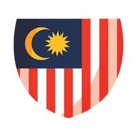 malaysiska flaggsköld vektor
