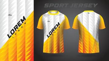 gelbes T-Shirt Sport-Jersey-Design vektor