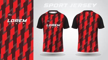 rotes schwarzes Hemd Sporttrikot-Design vektor