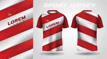 rot-weißes Hemd Sport-Jersey-Design vektor