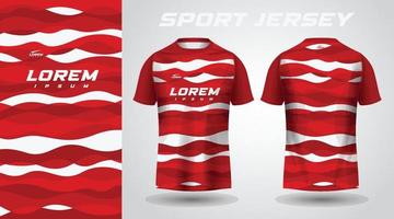 rot-weißes T-Shirt Sport-Jersey-Design vektor