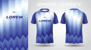 blaues T-Shirt Sport-Jersey-Design vektor