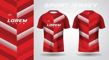 rot-weißes T-Shirt Sport-Jersey-Design vektor