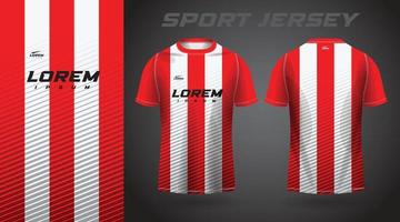 rot-weißes T-Shirt Sport-Jersey-Design vektor