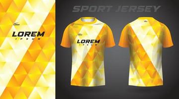 gelbes T-Shirt Sport-Jersey-Design vektor