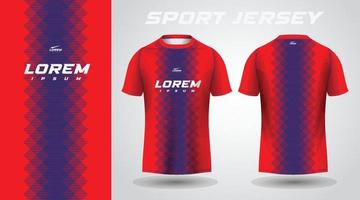 rot-blaues Hemd-Sport-Jersey-Design vektor