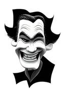 Joker-Comic-Porträt-Halloween-Sammlung vol1 vektor