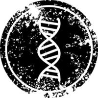 dna-Ketten-Distressed-Symbol vektor