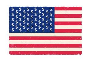 amerikanische Flagge mit Dollarzeichen vektor