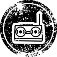 Symbol für Notruf-Symbol für Radiokassettenspieler vektor