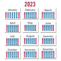 kalender 2023 unik och kreativ professionell design vektor