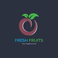 frisches obst modernes logo-vorlagendesign für marke oder unternehmen und andere vektor