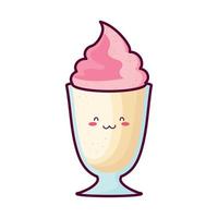 milkshake kawaii komisk karaktär vektor