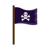 Piratenflagge mit Totenkopf vektor